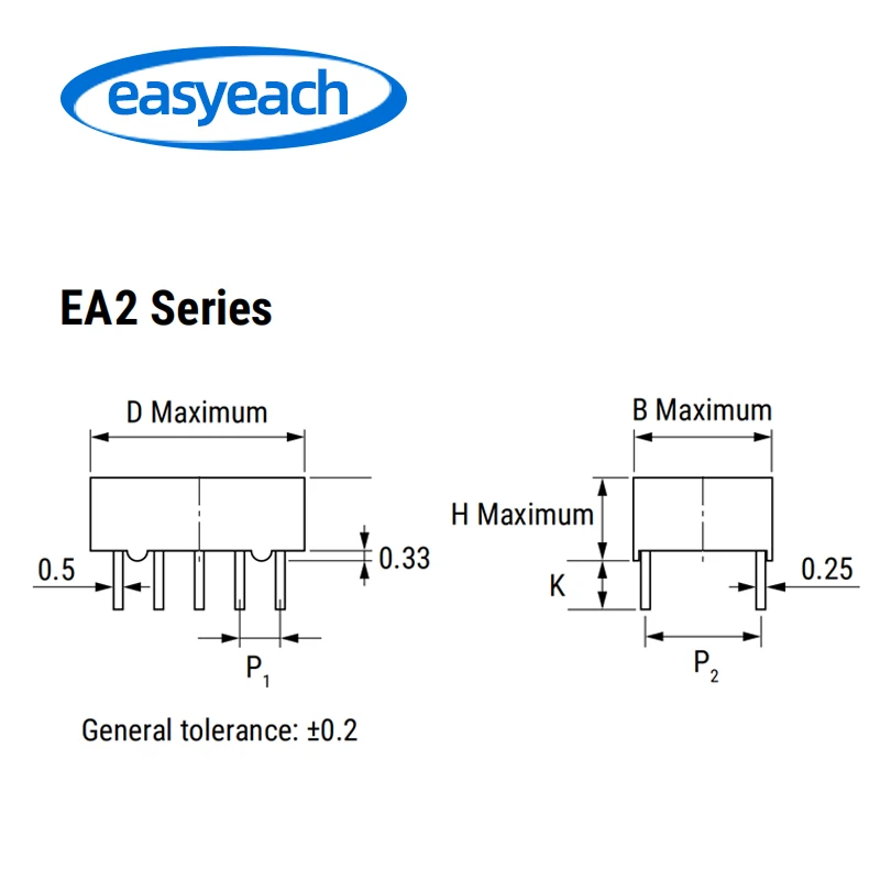 Przekaźnik EA2-5NU KEMET niski przekaźnik sygnału-PCB 10 uA/1A/2A/62.5A przekaźniki PCB