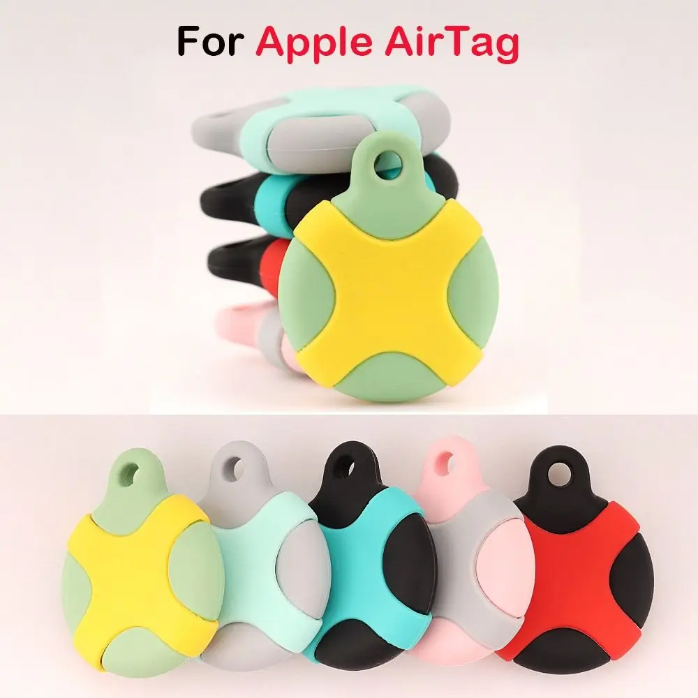 Waterproof for Airtag Holder With Hook Buckle Anti-lost for Air Tag Protective Cover Shockproof Silicone Locator Shell Adults