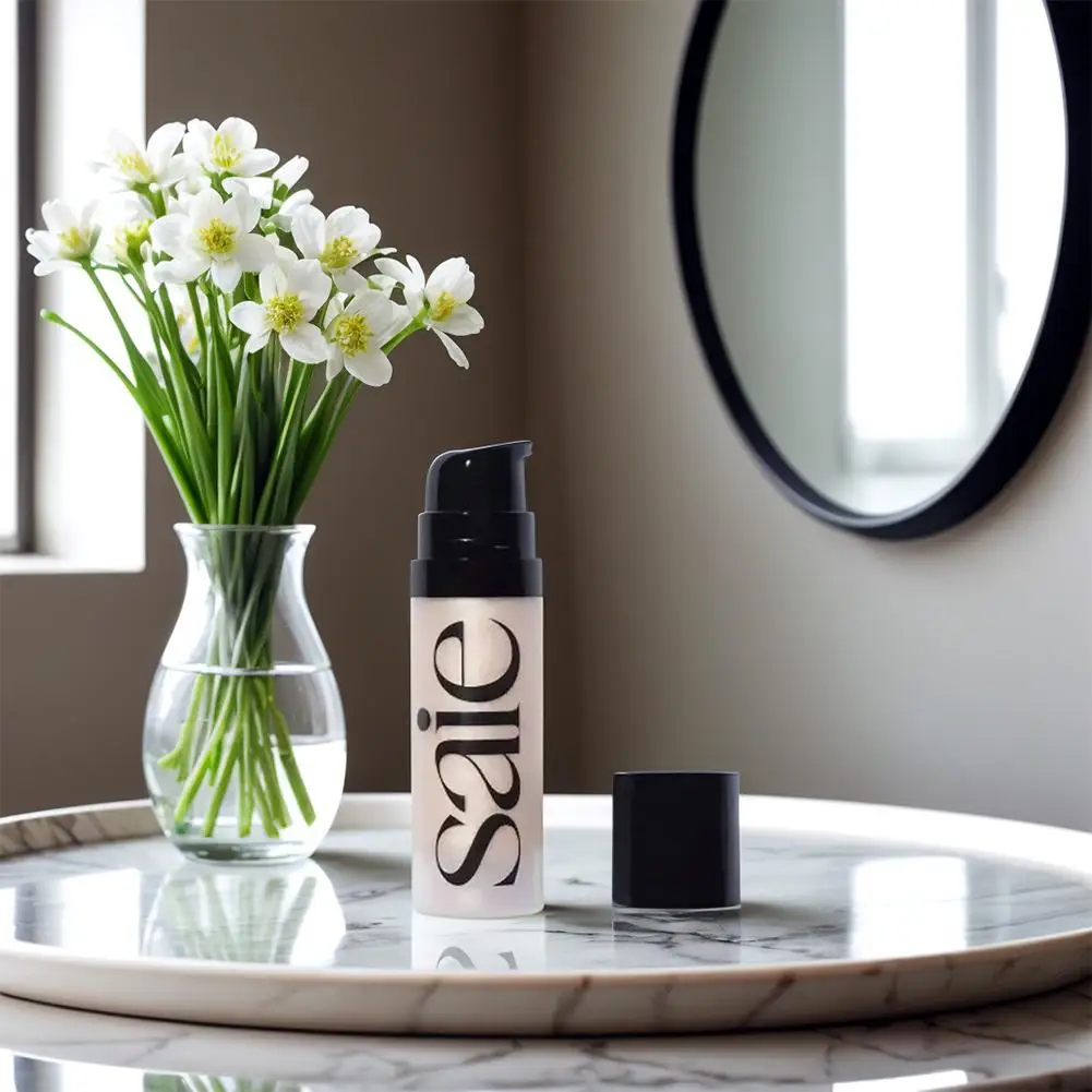 Saie Liquid Highlighter Intense Shimmer Starglow Face Shadow Contour Srinking Pore Powder Finish Luminizer Foundation Makeup