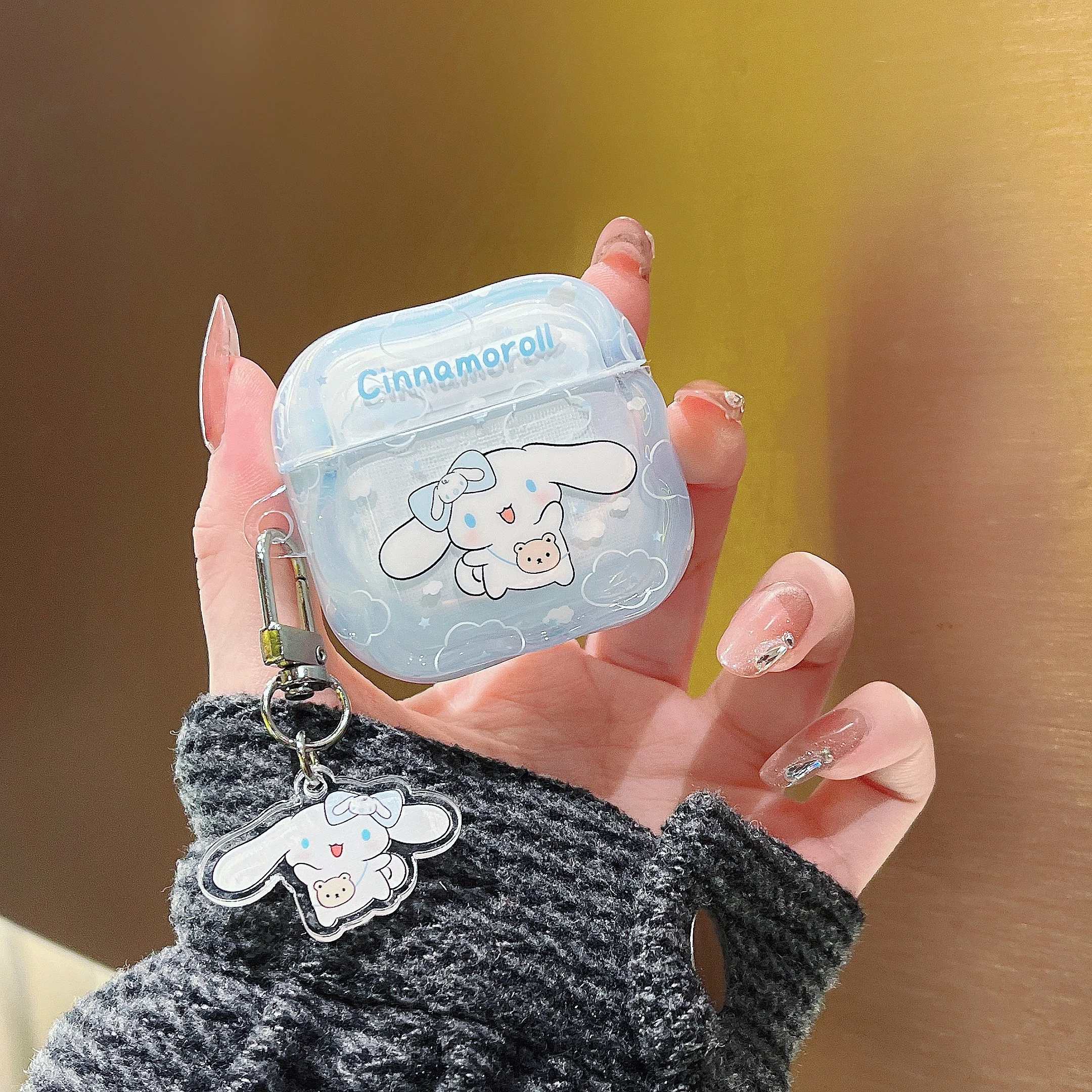 Birthday Preferred Gift Anime For Cinnamoroll Cartoon Cute Anti-fall Headphone Case High Quality For Airpods Pro3,2,3,4,Pro2