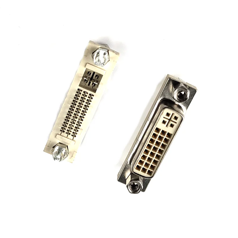 2PCS DVI24+1/5 Solder-wire Male/Female Header DVI-I Connector Bent Female-header 90/180-degree DVI Adapter Plug Terminal