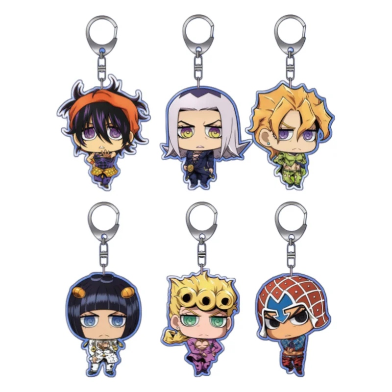

6Cm Acrylic Keychain for Steel Ball Run Johnny Joestar Cartoons Backpack Decoration Pendant Cute Anime Merchandise Fan Gift Toy