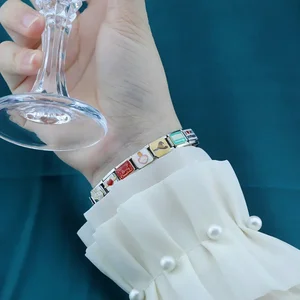 Hapiship Topi Fashion 2024 Dadu Hati Sayap Saya Suka Pesona Pacar Saya Tautan Italia Cocok untuk Pembuatan Gelang DIY Perhiasan DJ1097-A 10 pesona sayap penjualan terbaik - №