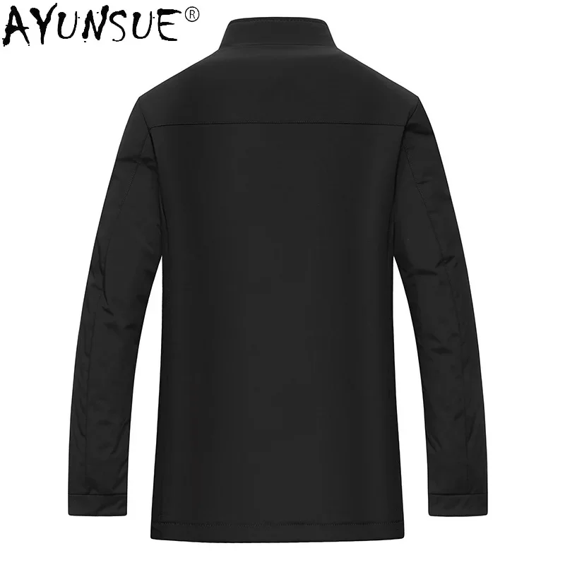 AYUNSUE New Men's Warm Fur Parka Cross Mink Liner Fur Coat Men 2023 Luxury Winter Standing Collar Casual Thick Jackets and Coats