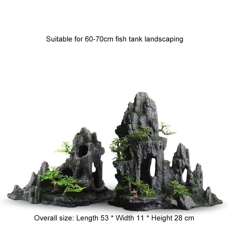 Artificial Mountain Underwater Fish Tank Ornament Aquarium Multi-style Resin Simulation Rocks Ornaments Fish Hiding Cave