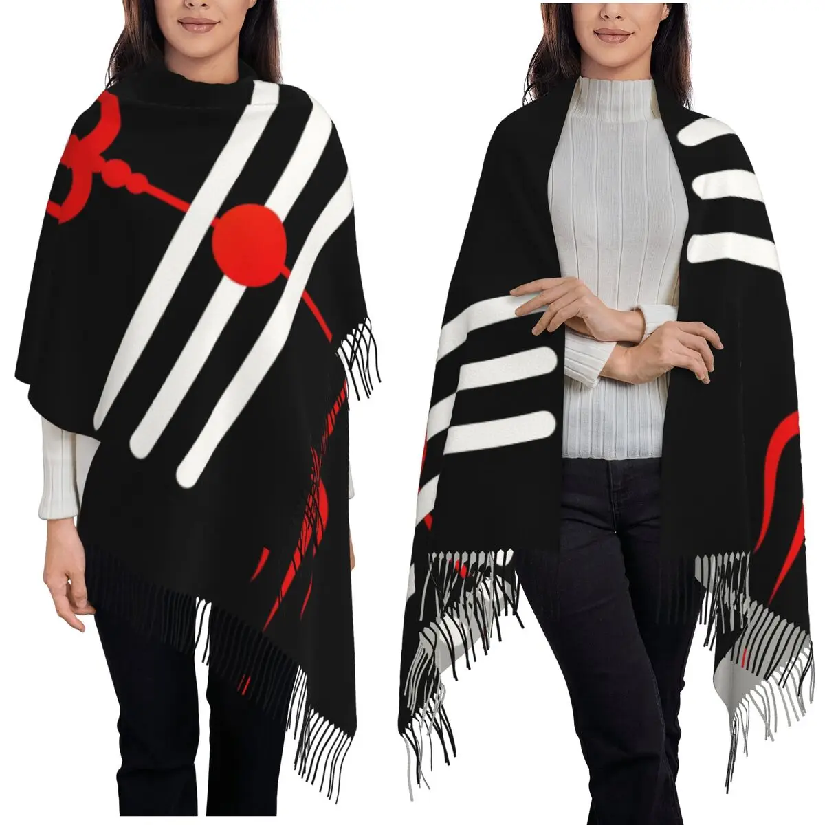 

Shiva Hindu God India Lingam Shiva Trishul Scarf Tassel Scarves Women Soft Warm Shawls and Wraps Large Fall Winter Shawl Wrap