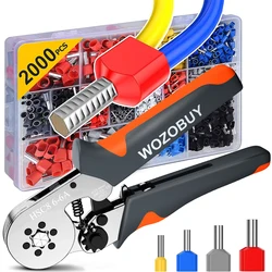 WOZOBUY strumenti di crimpatura per terminali tubolari Mini pinze manuali HSC8 6-4 0.25-10mm mm² 23-7AWG 6-6 0.25-6mm ² set di morsetti ad alta precisione