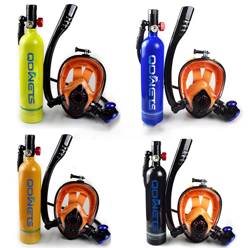 

Small portable diving oxygen cylinder Deep diving full glasses Special breathing machine with breathing tube High pressure gas