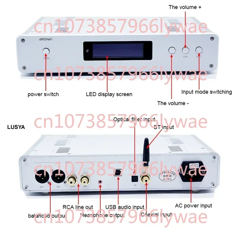 

DLHiFi DC300 двухъядерный ES9038PRO ES9039PRO Bluetooth 5,0 сбалансированный Hi-Fi аудио DSD DAC декодер, аналоговый USB пульт дистанционного управления