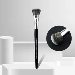 PRO Black Foundation Airbrushed Makeup Brush #56 - Domed Medium-Sized Soft Synthetic Liquid Cream Cosmetics Beauty Tools