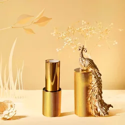 1pc Empty Lipstick Tube Luxury Metal 3D Gold Phoenix Lipstick Bottle 12.1mm DIY Super Luxurious Makeup Packaging Lip Balm Tube