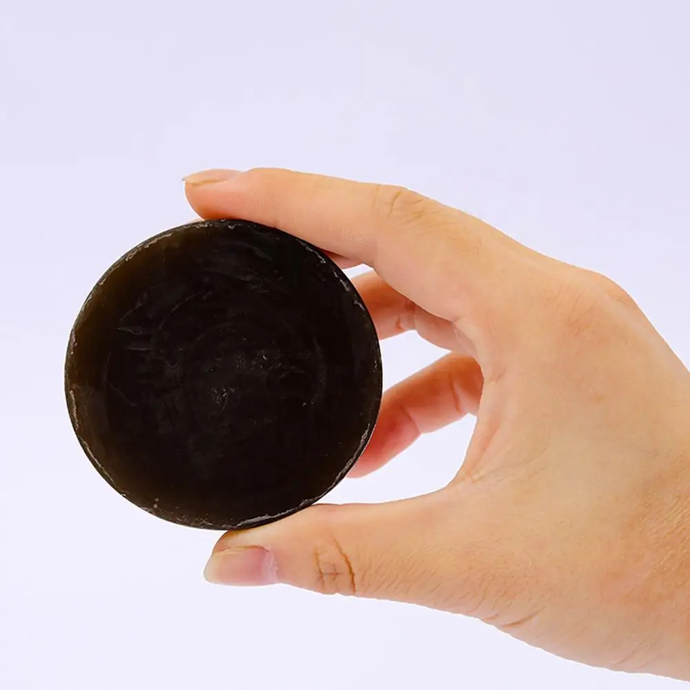 Natural Black Hair Darkening Shampoo Bar Polygonum Shampoo Care Hair Soap Repair Conditionermoisturize Solid D6g7