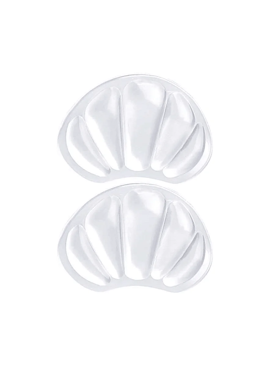 2 Paar transparente, unisex-farbene Silikon-Fersenschoner und -Fußsohlenprotektoren, bequeme und stilvolle Einlegesohlen, Fersenschutzpads, Schuhzubehör. – Detail 5