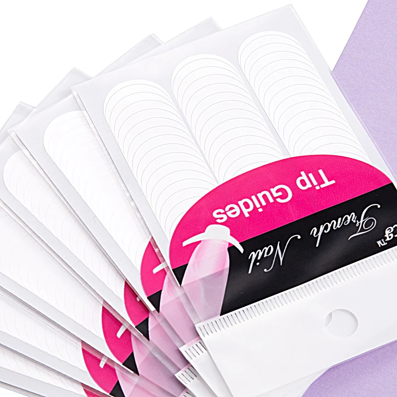 Adesivos de manicure com ponta francesa, 10/50/100 peças, tiras guia de arte de unha, linha francesa, autoadesivo, faça você mesmo, decalques de unhas, designs de franjas