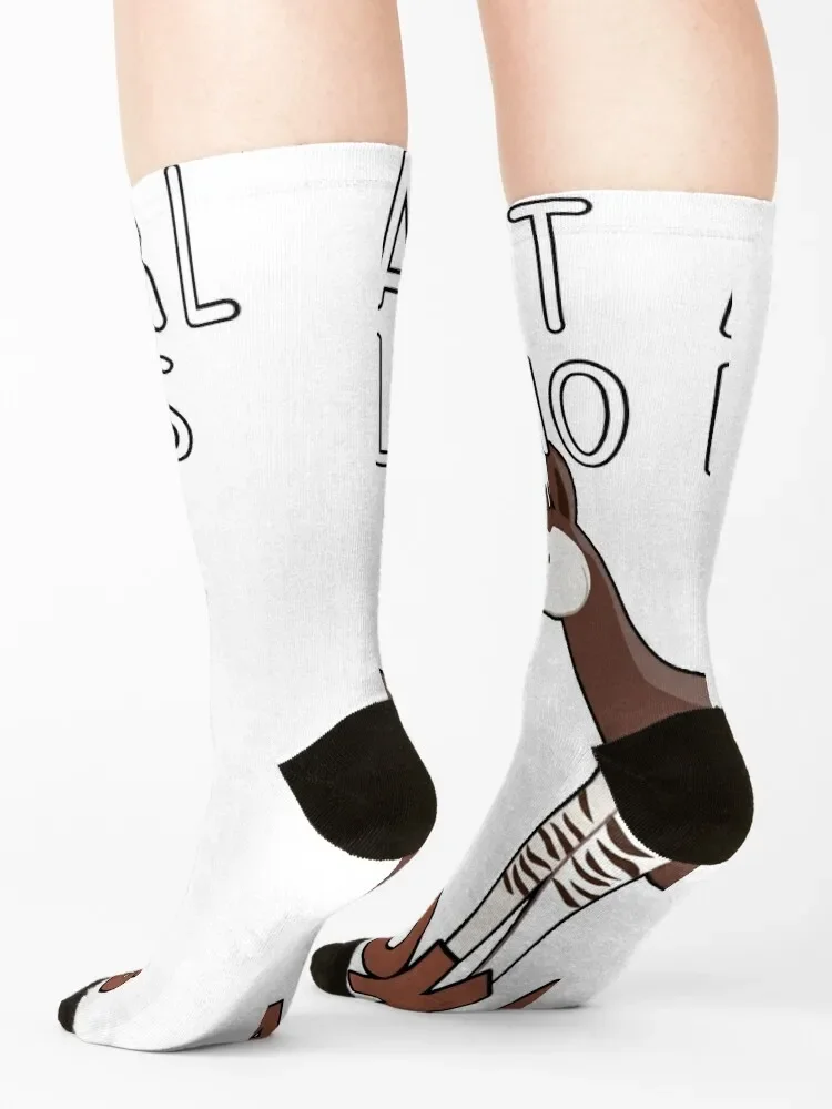 JUST A GIRL WHO LOVES OKAPIS Socks Run Non-slip sport Stockings man Luxury Woman Socks Men's