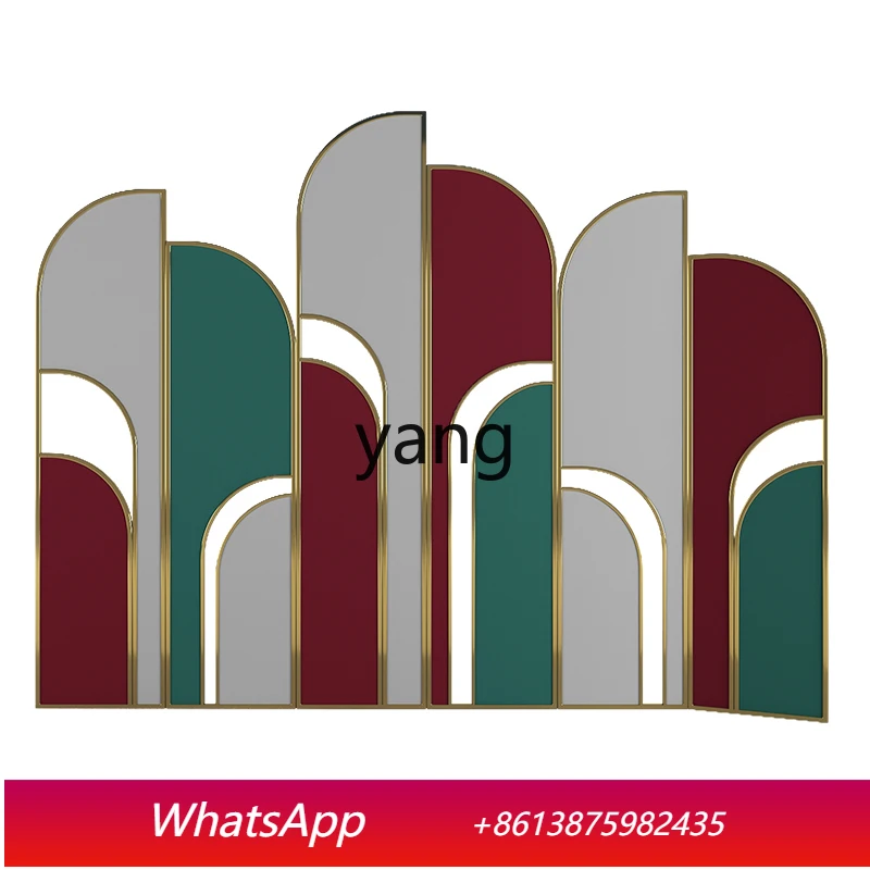 CX Light Luxury Aluminum Alloy Subareas Screens Mobile Folding Art Design Entrance