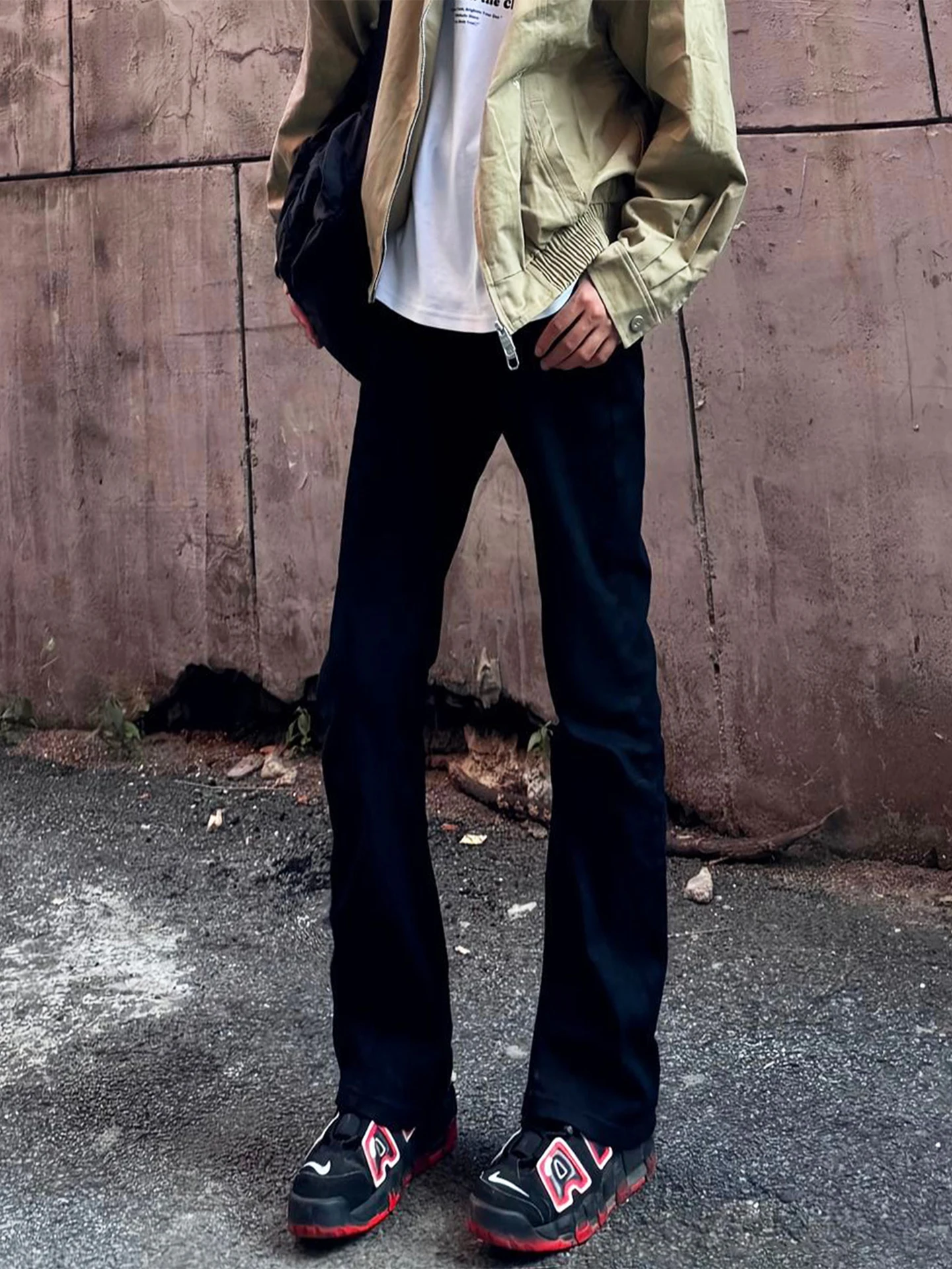 

Мужские джинсы прямого кроя Bla, зауженные к низу, в стиле High Street, повседневные, со средней посадкой, на молнии, классический синий деним