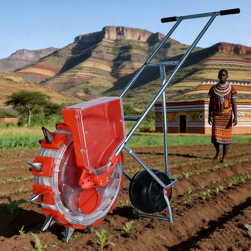 

Hand-Push Adjustable Seeder Planting Corn Soybean Peanut Seeds New Type 1 Row Agricultural Mechanism Home Use Gear Core Planter