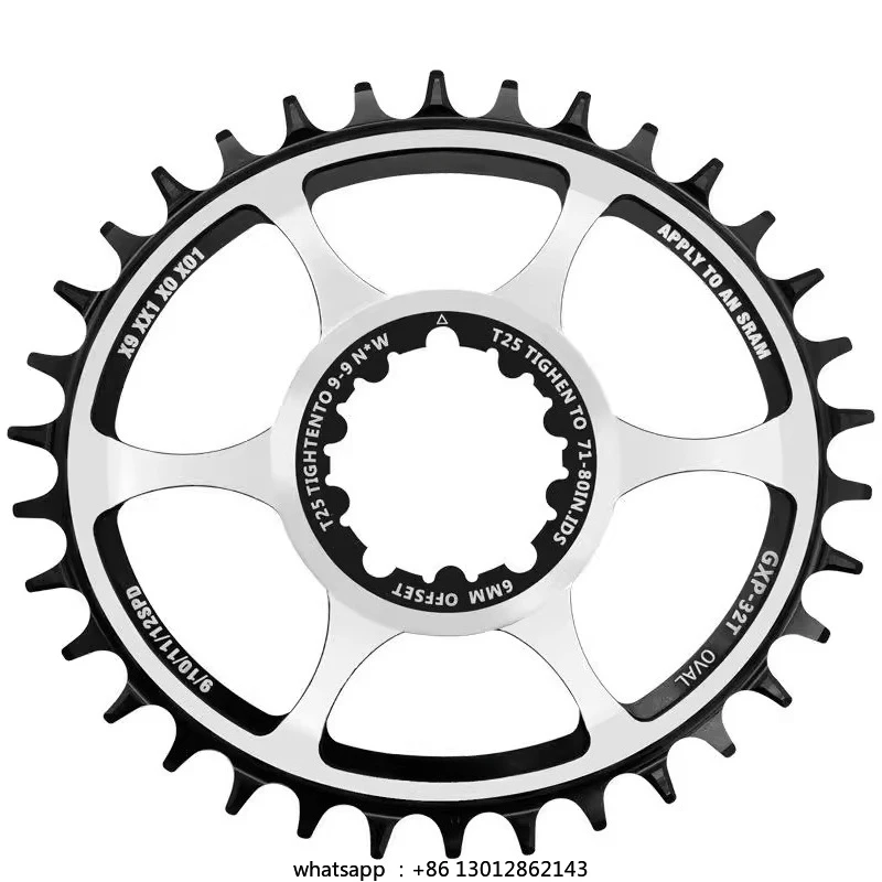 

Mountain bike positive and negative tooth single disc GXP straight-mounted 32T34T36T integrated oval disc offset 6mm tooth disc