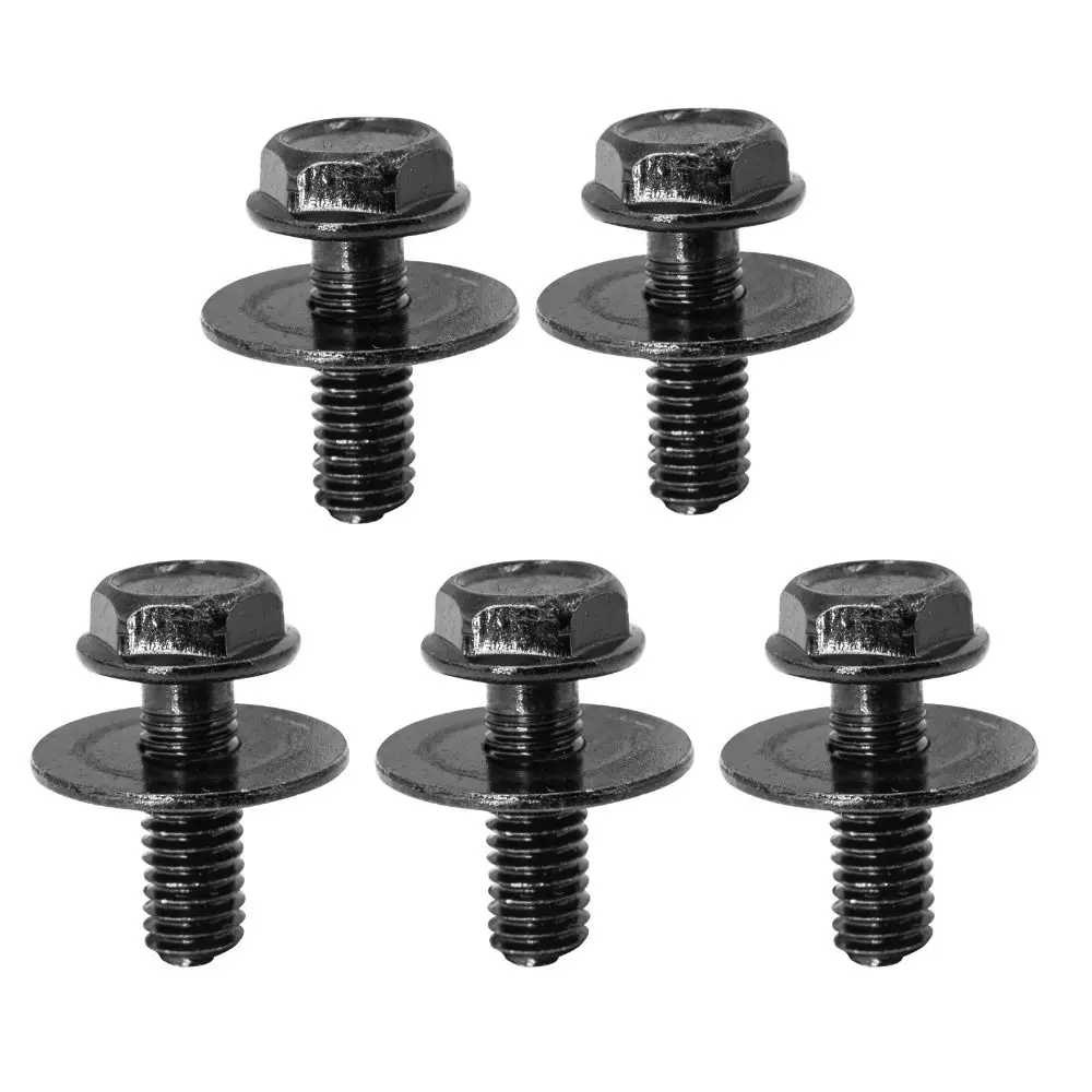 5/10pcs M6 Car Body Bolts 6MM Splash Shield Guard Car U-nut Clips Black Metal Nuts Splash Shield Guard Bolts Car Replacement
