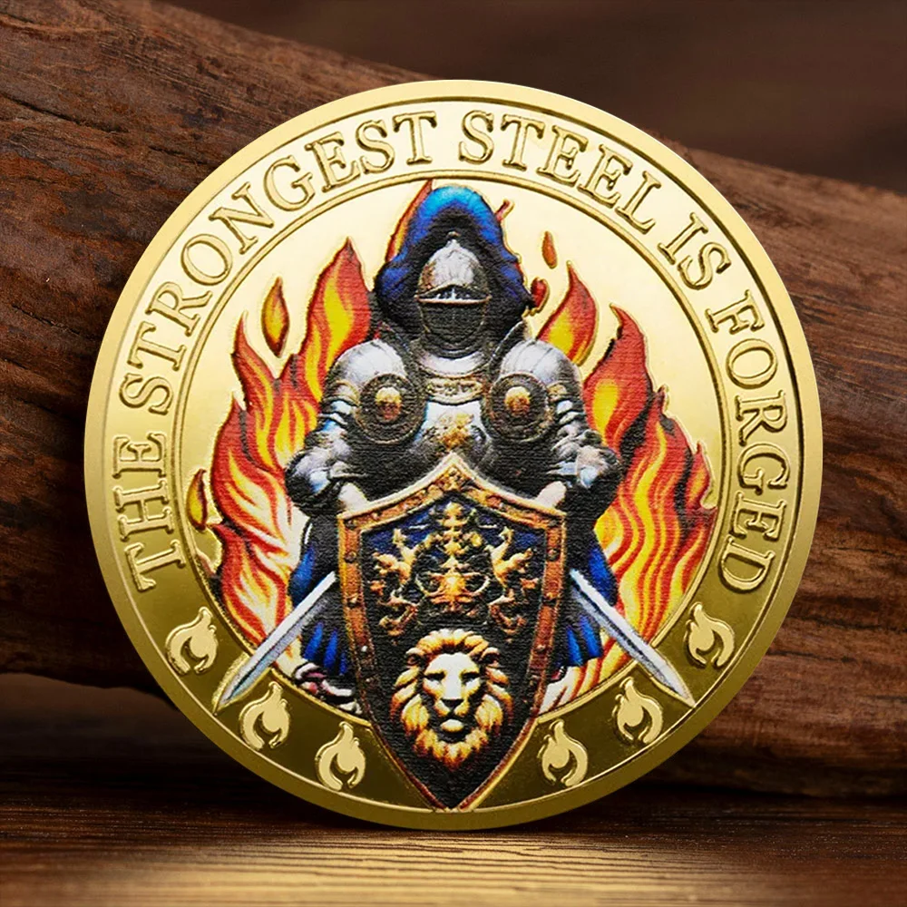 The Strongest Steel Is Forged Commemorative Coin Golden Plated The Fire of A Dumpster Memorial Coins