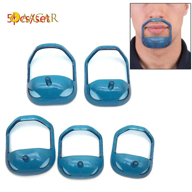 Goatee Shaping Template Beard Shaving Face Care Modeling Tool Gift for Husband Beard Styling Tools 5 Pcs/set for Men Fashion