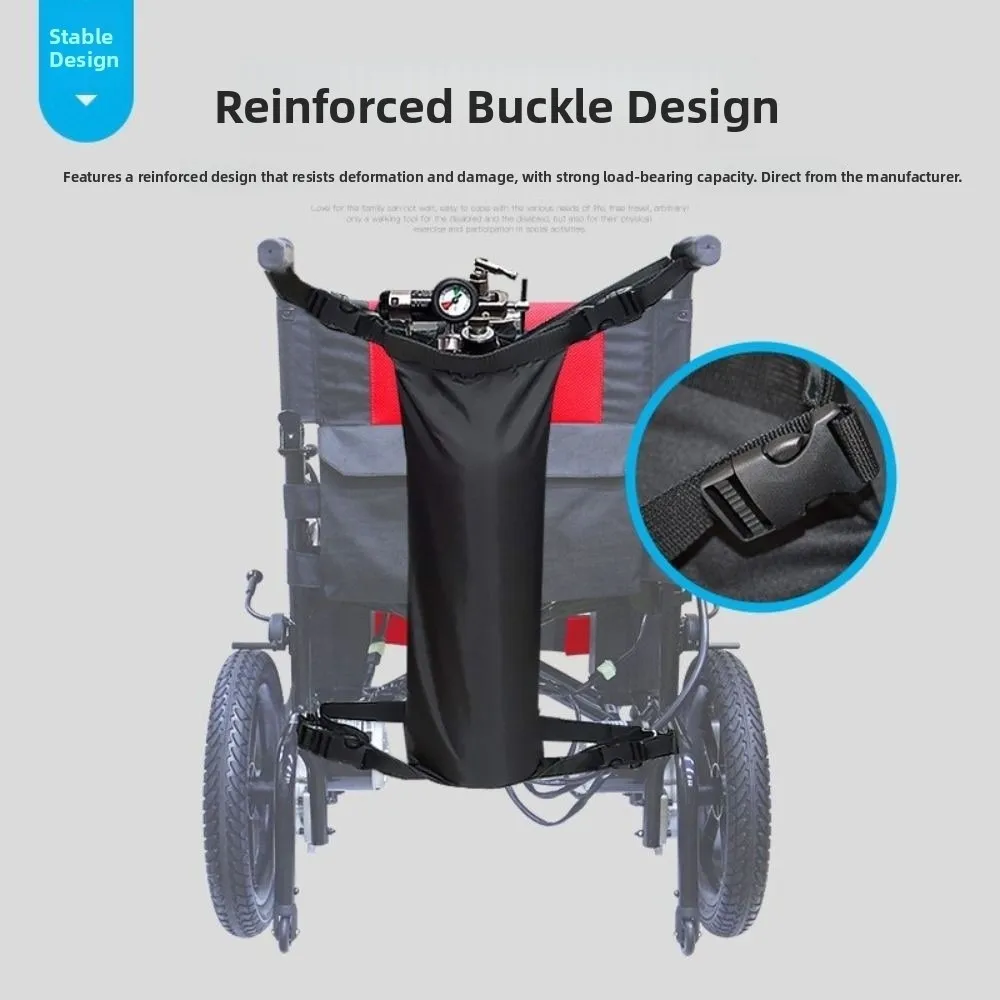 

Waterproof Oxygen Tank Holder Reflective Stripe Portable Cylinder Transport Backpack Breathable Black Oxygen Cylinder Bag