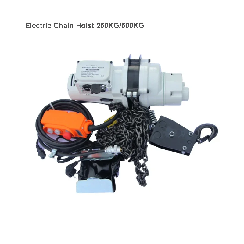 

Electric Chain Hoist 220V/110V Brushless 250kg/500kg 3M Small Silent Chain Hoist Small Crane Hoist