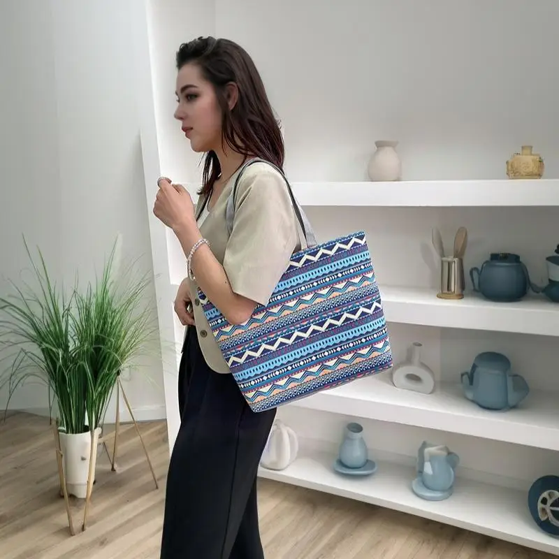 Fashion Womens Tote Bag Vintage Canvas Shoulder Bag Large Size Versatile Shopping Storage Bag