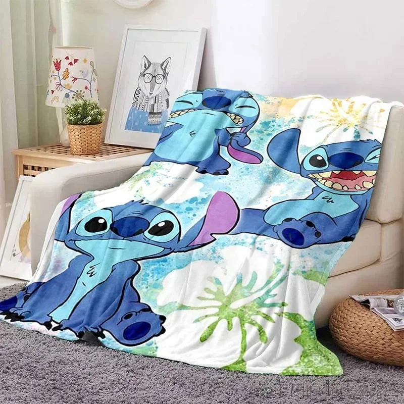 Stitch Star Baby Fashion Blanket Soft Fluffy Throw Children Adult Sofa Plush Quilt Girl Bedspread Throw Blanket for Sofa Gift