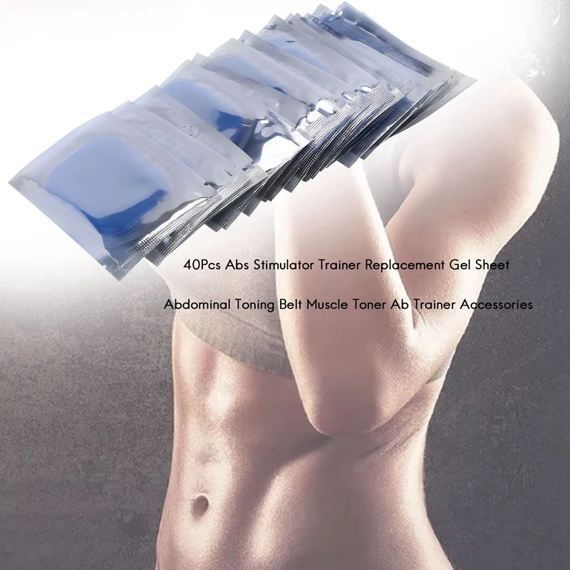 40Pcs Abs Stimulator Trainer Replacement Gel Sheet Abdominal Toning Belt Muscle Toner Ab Trainer Accessories