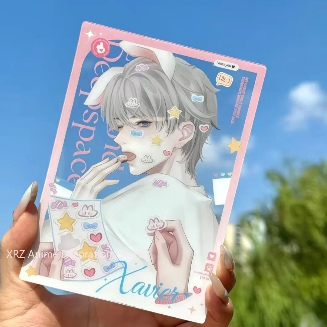 

New Anime Love and Deepspace Xavier Cosplay Acrylic Group Photo Card Take Photos And Check in Ornament Christmas Gifts