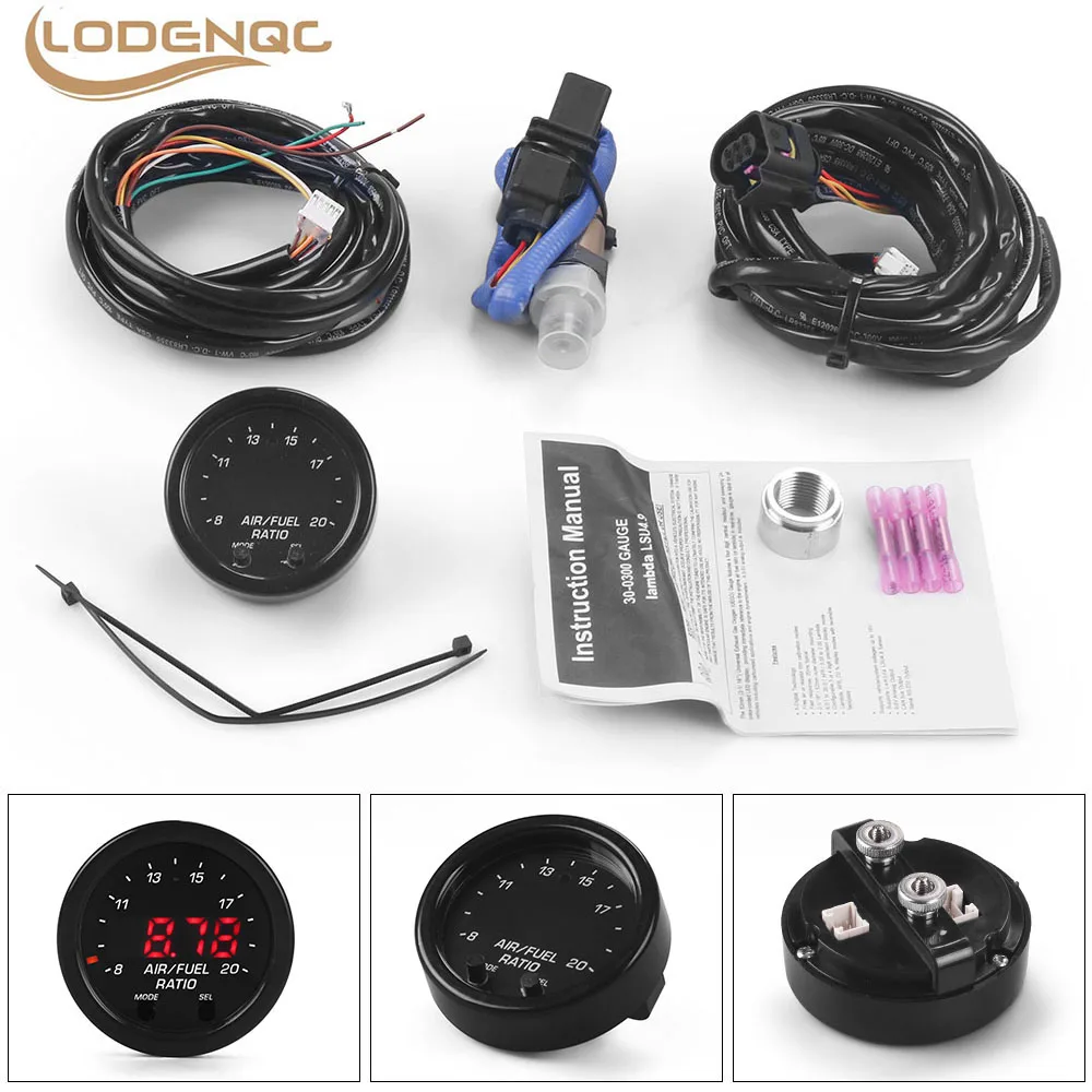 30-0300 X-Series Wideband O2 Air Fuel Ratio Gauge Kit LSU 4.9  Oxygen Sensor AFR Sensor Controller Gauge 0258017025