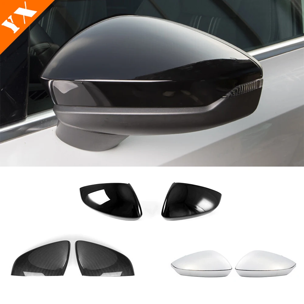 

Carbon Chrome Black Trim For Audi A3 8V S3 Sportback 2021-2023 Car Side Door Mirror Cover Rear View Mirror Cover Garnish Decor