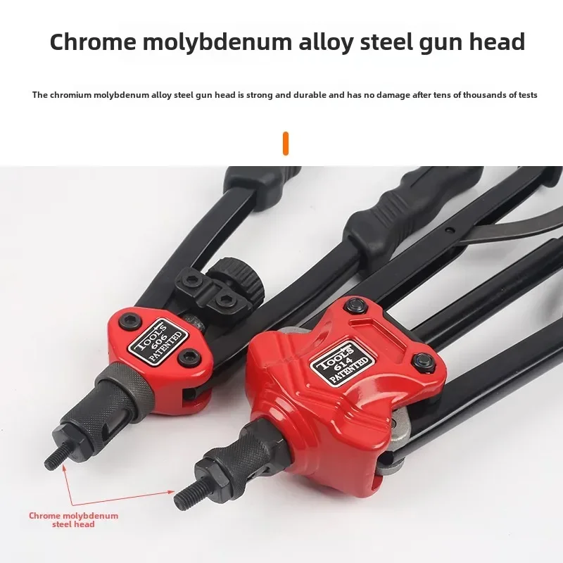 Manual Rivet Nut Gun for Hole Nut and Screw Installation, Double Handle Riveting Tool for Quick and Easy Operation