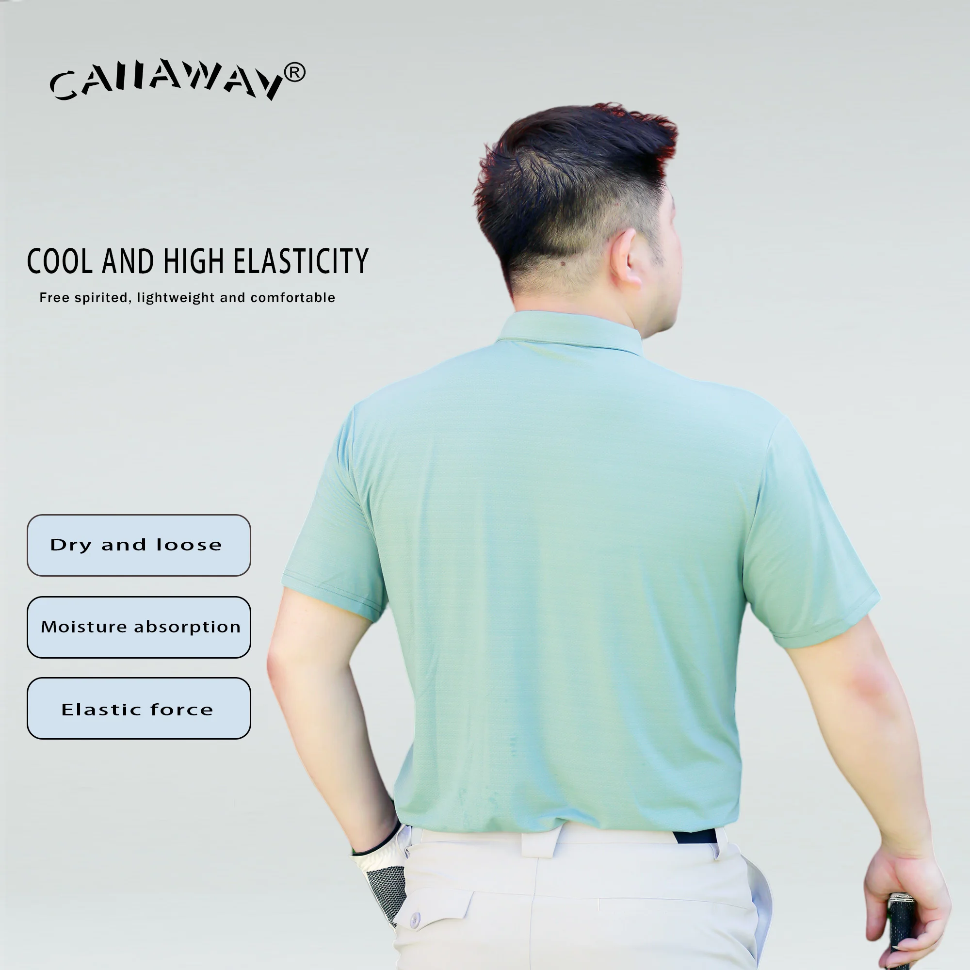 CAIIAWAV Golf Short sleeved Polo Shirt Men's Top T-shirt GOLF Short sleeved Men's Breathable Quick drying New Style