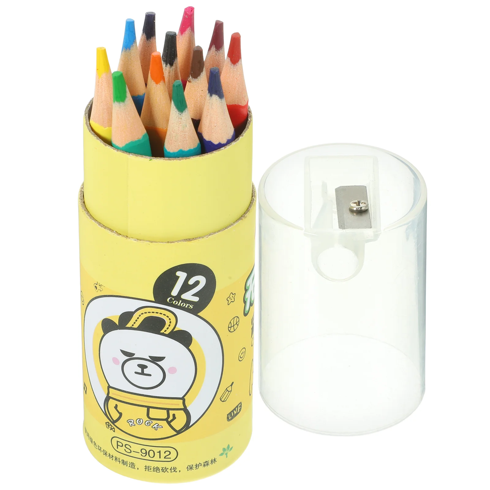 

With Pencil Sharpener 12 Colors/24 Lead Painting Graffiti Colored Pencils Children's School Kindergarten Brushes (24 Colors)