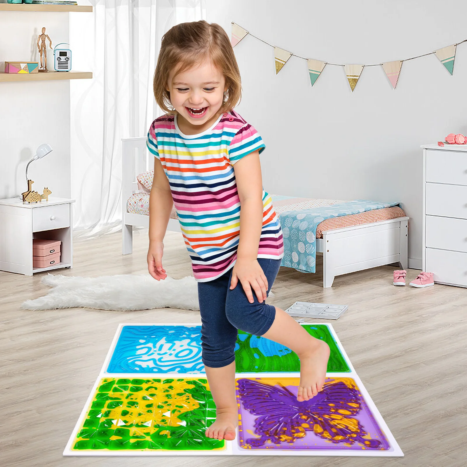 

Rehabilitation Textured Floor Mat Sensory Body Coordination Mat Kids Sensory Correction Training Mat