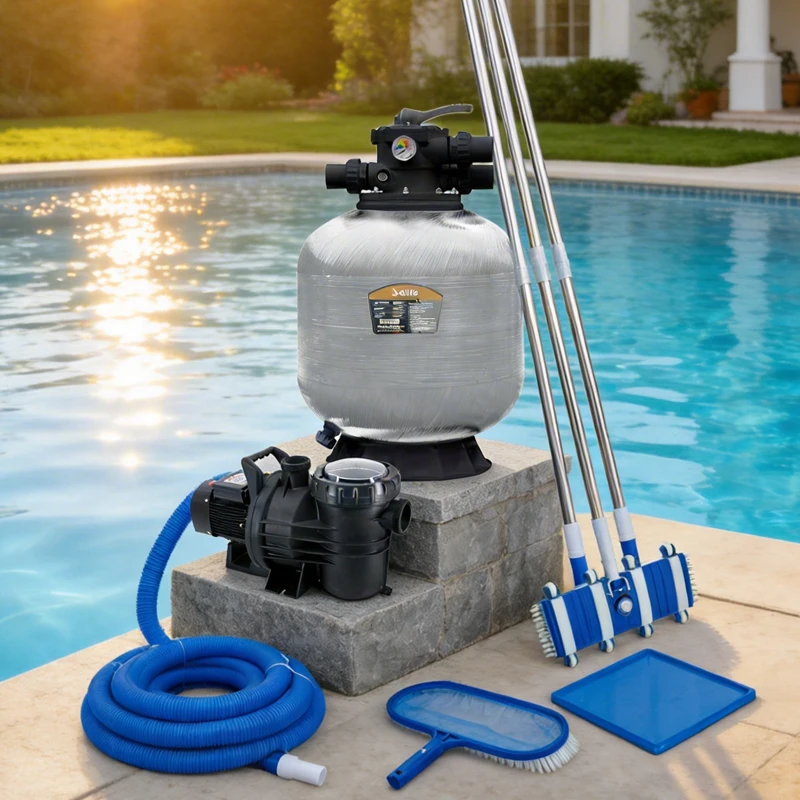 STLFDaisylea Professional Sand Filter Pump & Cleaning System for Hotel & Commercial Swimming Pools