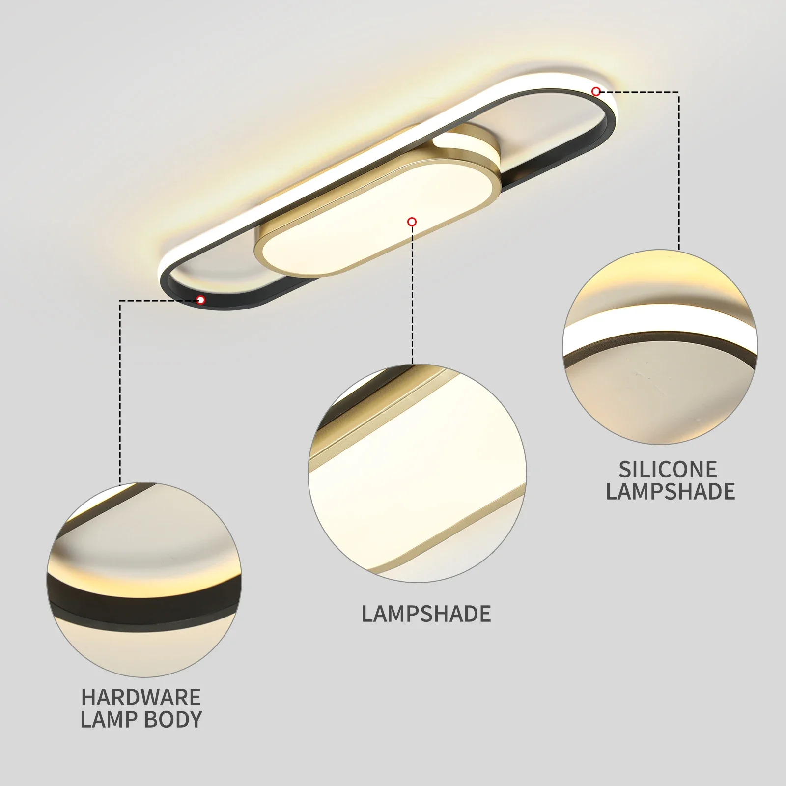 Imagem -02 - Luzes de Teto Led Reguláveis com Controle Remoto Lâmpada Moderna de Montagem Nivelada Linear Acrílica 27 Pés 30006500k 70cm 40w