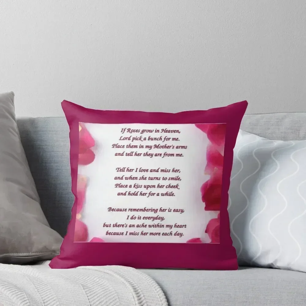 If roses grow in heaven.... Throw Pillow anime girl Cushions Home Decor pillow