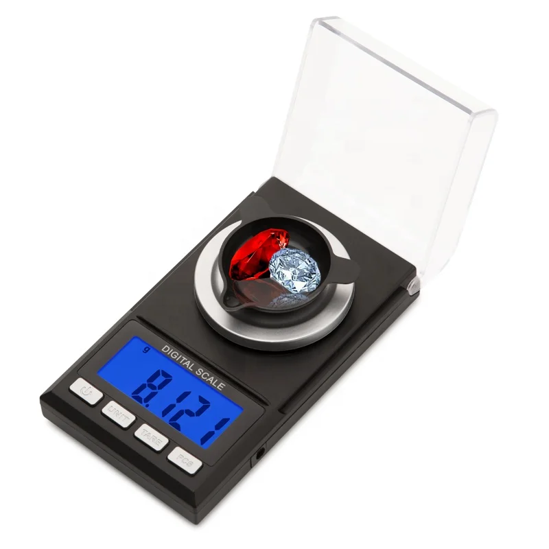 100g/50g/20g/10g Electronic Scales 0.001 LCD Digital Scale Jewelry Medicinal Herbs Portable Lab Weight Milligram Scale USB Power