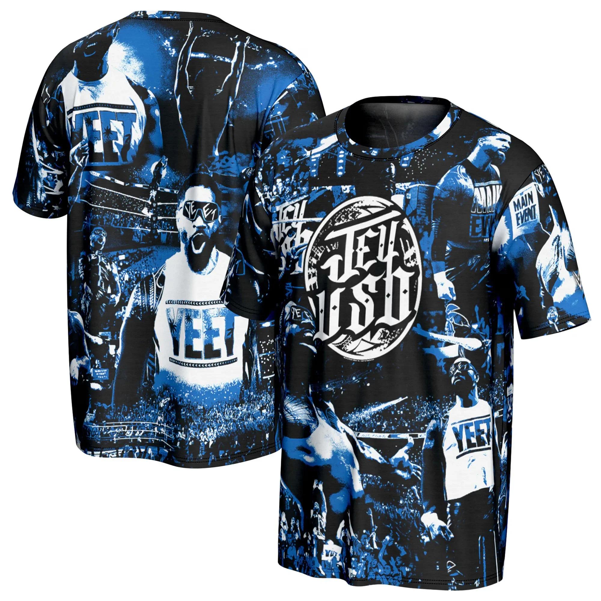 

Men's ProSphere Black Jey Uso Crowd T-Shirt Summer Short Sleeve Men Tee Shirts 2025 New Fashion Children Clothes Tops