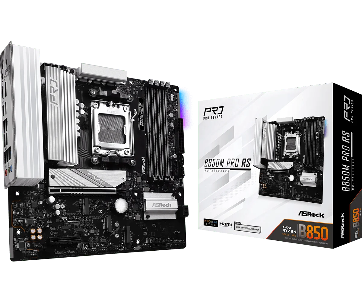 

Wholesale Supply New ASRock Motherboard B850M Pro RS 256GB DDR5 Gaming Mother Board Micro ATX Placa Mae AM5 B850 Mainboard
