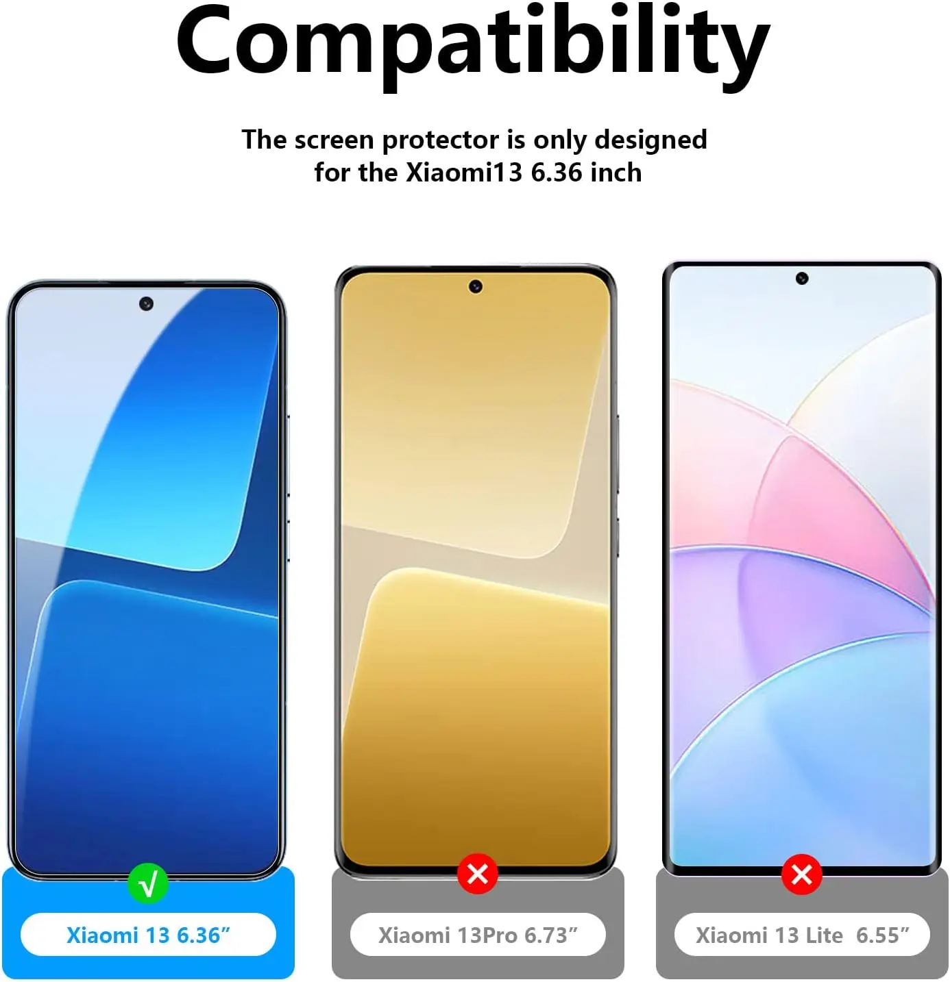 

HD Full Cover Tempered Glass For Xiaomi 13/Xiaomi 14/Xiaomi 15 5G Film