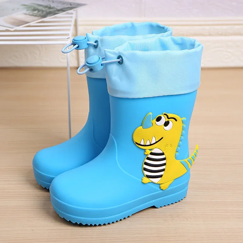 Waterproof Rubber Rain Boots For Kids Cute Cartoon Design Non-Slip Rain Shoes For Boys And Girls Baby Nursery Children's Rainboo