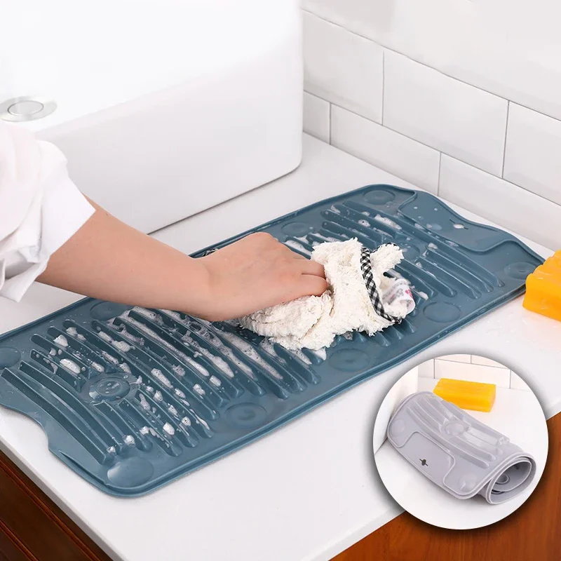 

Портативная мини-силиконовая доска для стирки, складная подвесная креативная бытовая чистящая доска для стирки