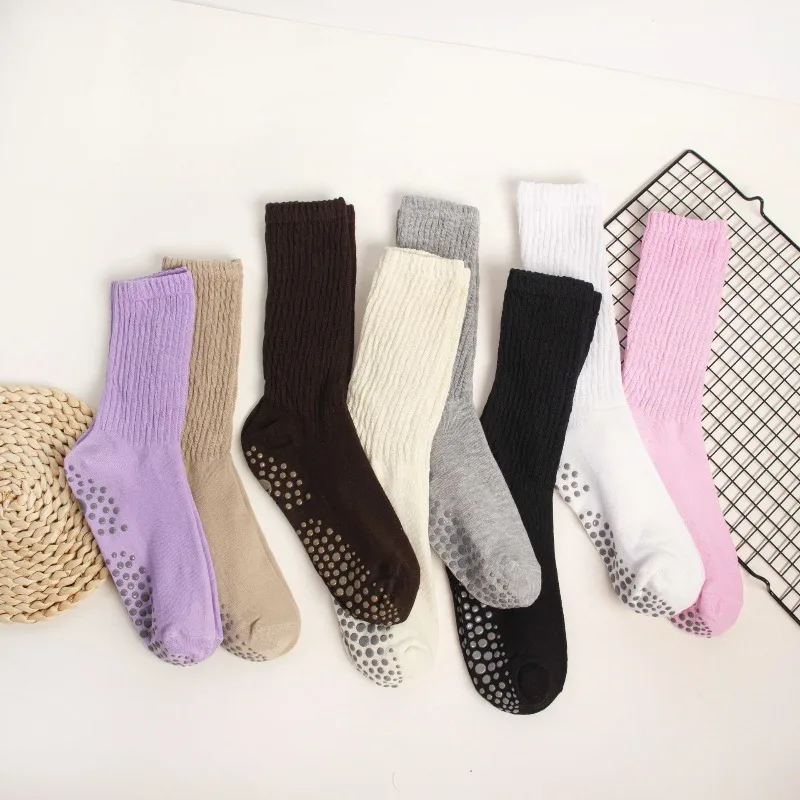 1/8 Paar Damen-Socken für Frühling und Herbst, schweißhemmend, rutschfest, lässig, bequem, modisch, vielseitig, einfarbig, mittellange Socken