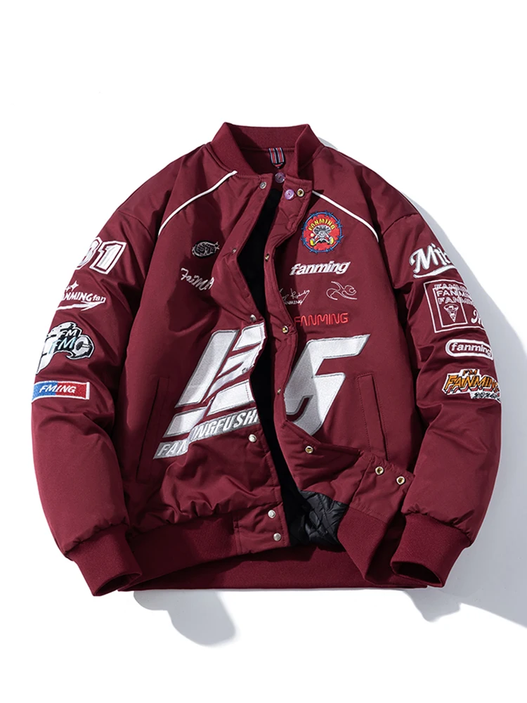 

Утепленная бейсбольная куртка с вышивкой, мужская ретро-куртка-пилот из хлопка, бренд Gxp999, теплая повседневная куртка для отдыха