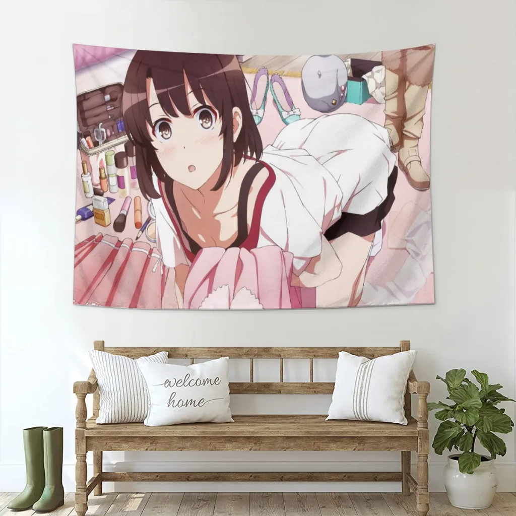 

Anime Girl Wall Hanging Tapestry Passerby Heroine Japan Kawaii Room Decor Aesthetic Decoration Cartoon Background